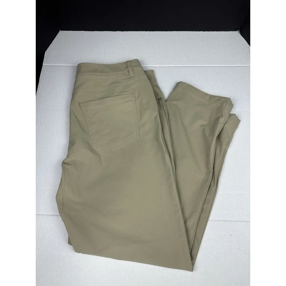 Lululemon Pants Mens 36x30 Beige Tech Chino Stretch Casual Golf Travel Tapered